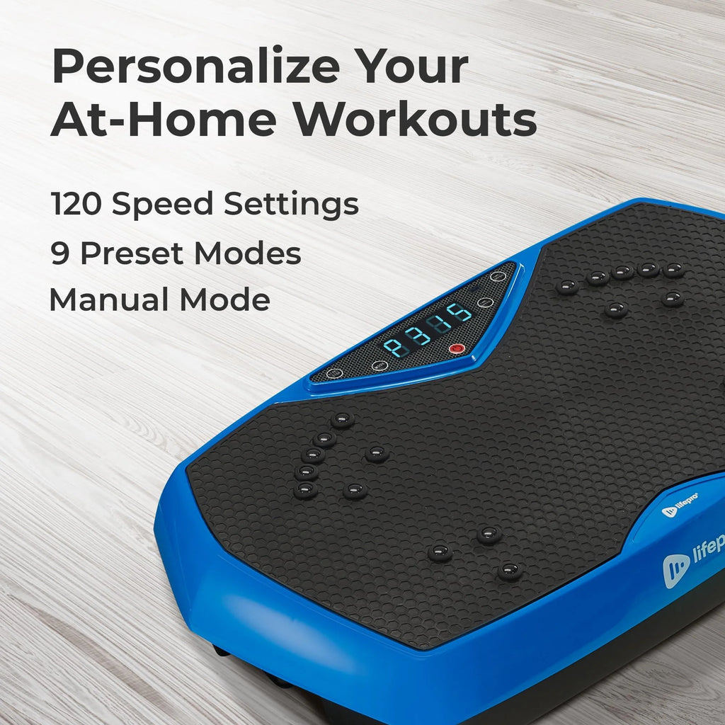 Lifepro Vibration Plate Exercise Machine Whole Full Body Workout Machine Blue