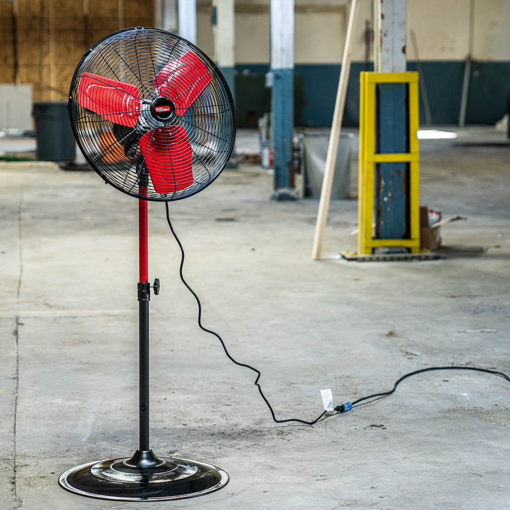 Hyper Tough New 30 inch Commercial & Industrial High Velocity Red and Black Stand Fan
