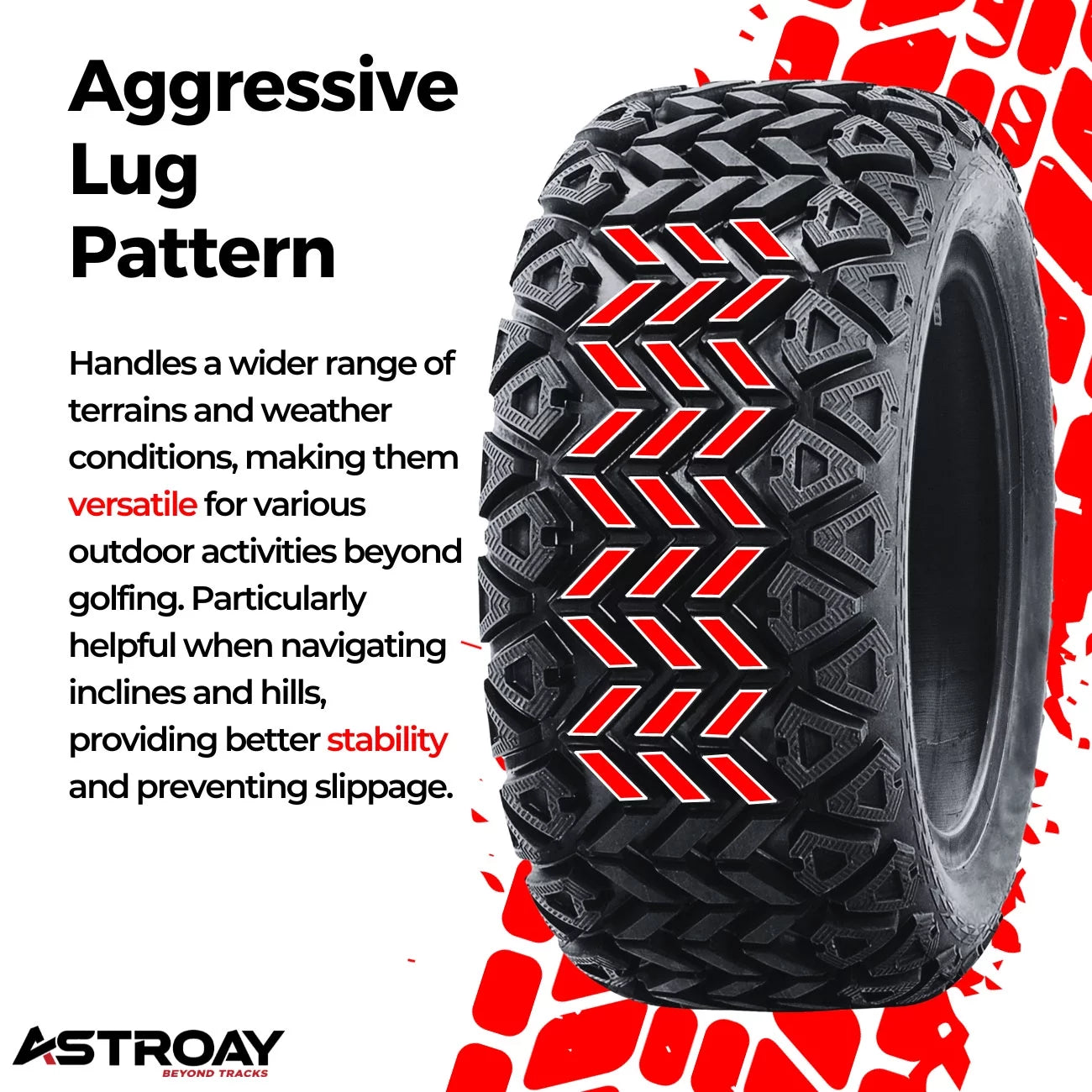 23 x 10.5 - 12 Astroay GF03 Golf Cart Tire