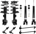 Detroit Axle - 8pc Struts Shocks Kit for 2007-2013 Nissan Altima Complete 2 Front Struts w/Coil Springs 2 Rear Shock Absorbers 4 Front and Rear Sway Bars 2008 2009 2010 2011 2012 Replacement Struts