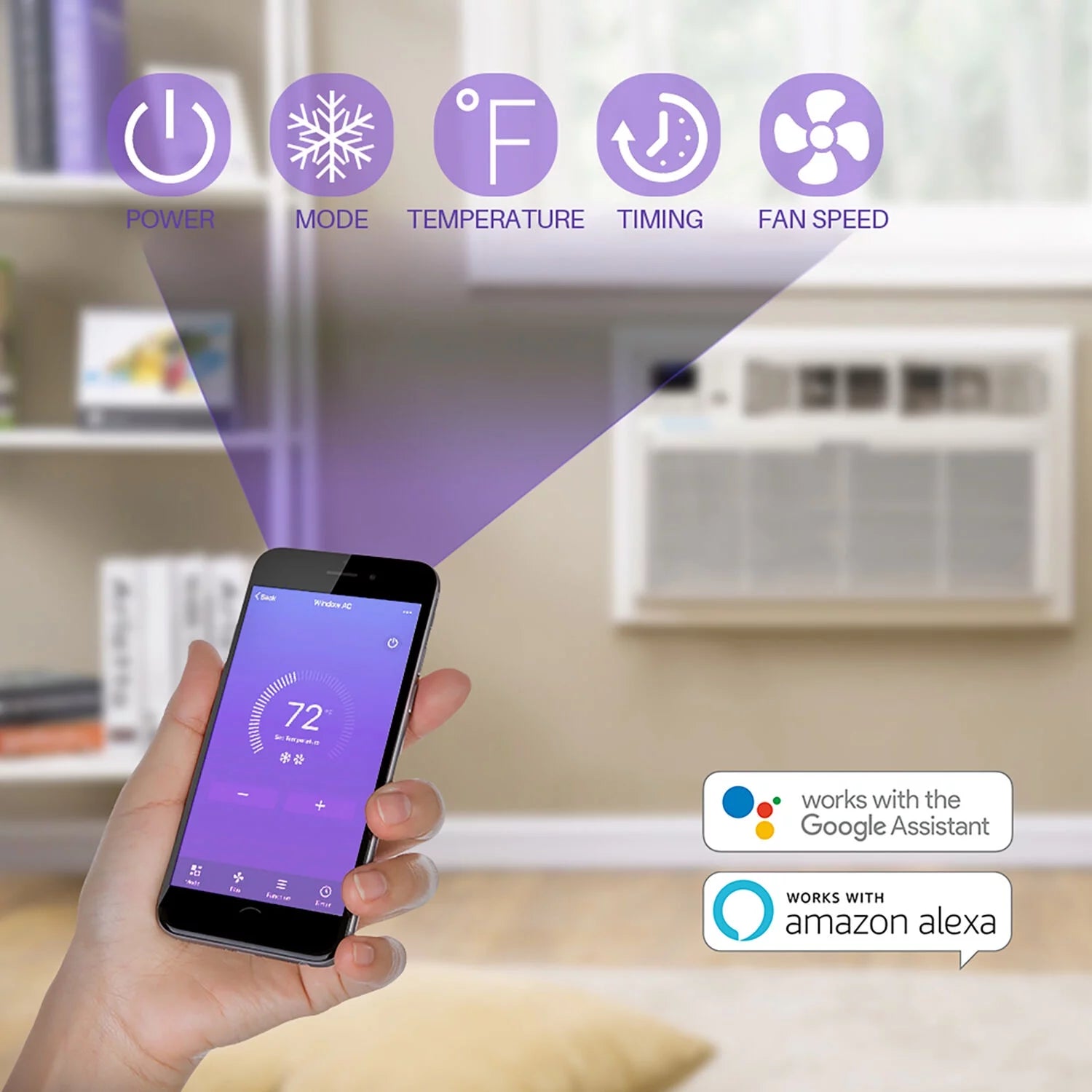 Emerson Quiet Kool 10,000 BTU 115-Volt Through-the-Wall Air Conditioner with Wi-Fi, White