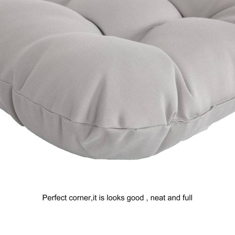 Outdoor Settee Loveseat Bench Cushions with 2 Lumbar Pillows Set of 5 Wicker Tufted Cushions for Patio Furniture in Gray