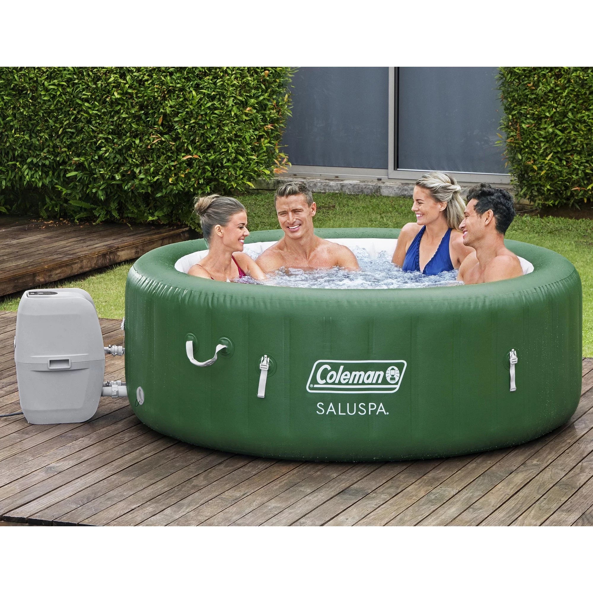 Coleman SaluSpa 6 Person Inflatable Spa + Water Softening Kit
