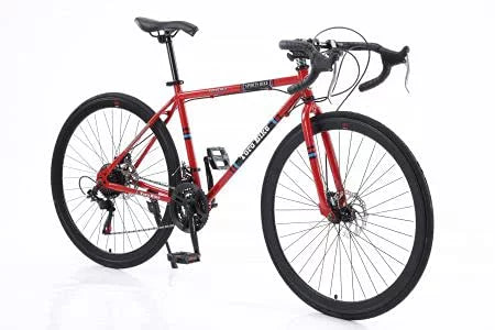 Toro Bikes USA Mens Road/Highway Bike, 29-Inch Wheels, Aluminum Frame, Twist Shifters, 24-Speed, Front and Rear Disc Brakes (Red)