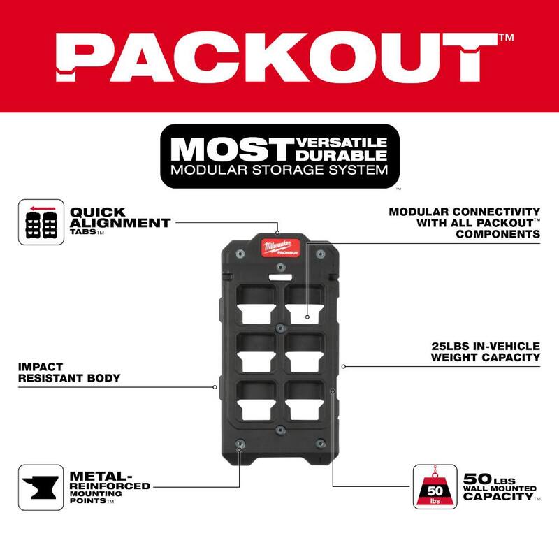 Packout Tool Station with Packout Compact Wall Plate