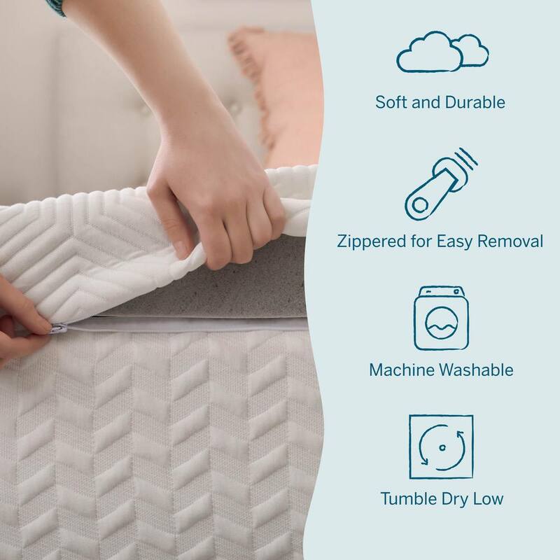 3 in. Twin Bamboo Charcoal and Gel Memory Foam Mattress Topper