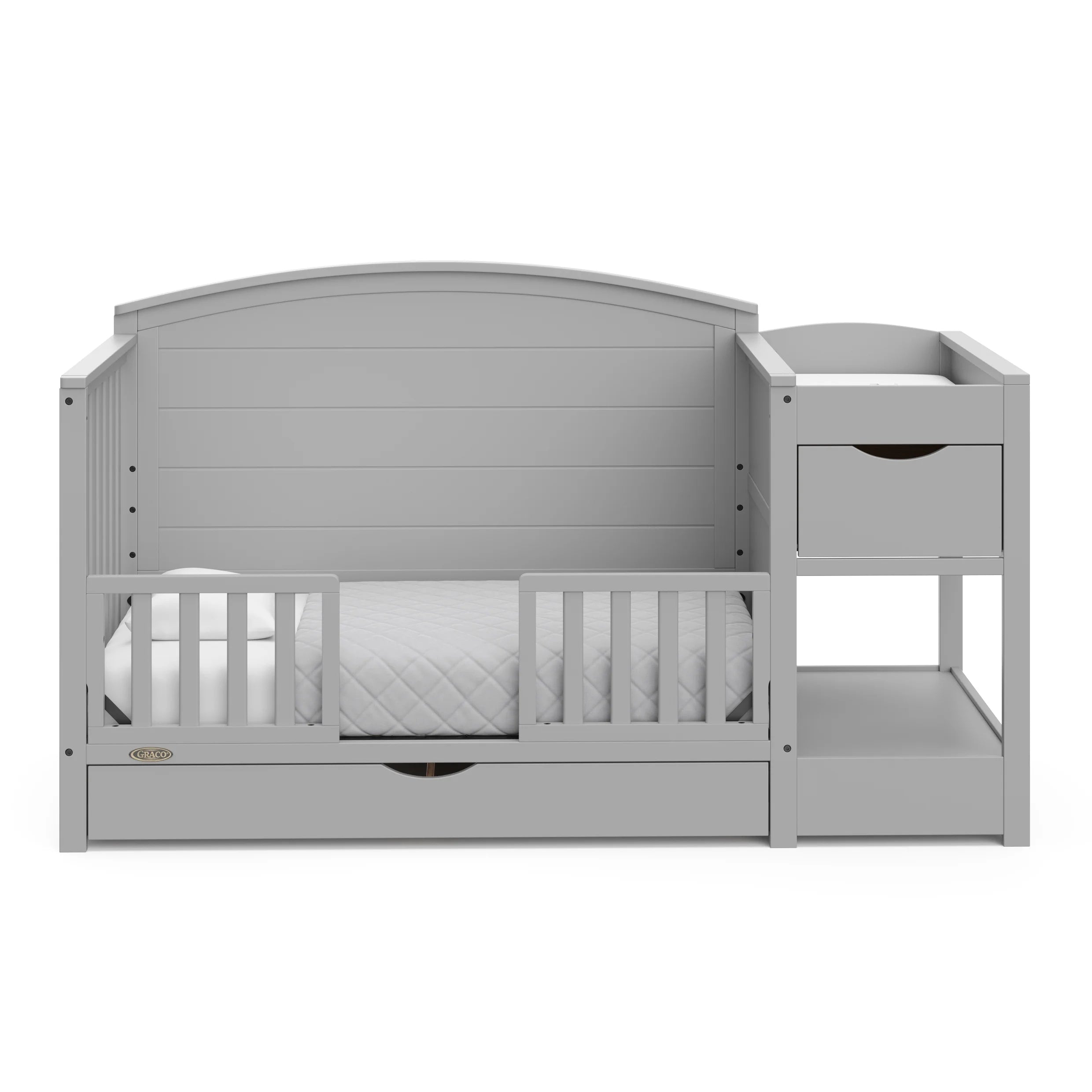 Graco Bellwood 5-in-1 Convertible Crib and Changer, White