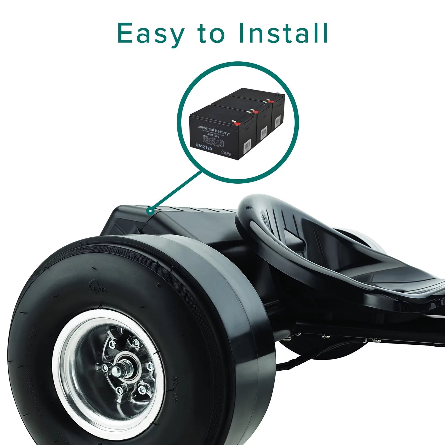 AlveyTech 36 Volt Battery Pack (12 Ah no Harness) for the Razor DXT Electric Drift Trike, Scooter