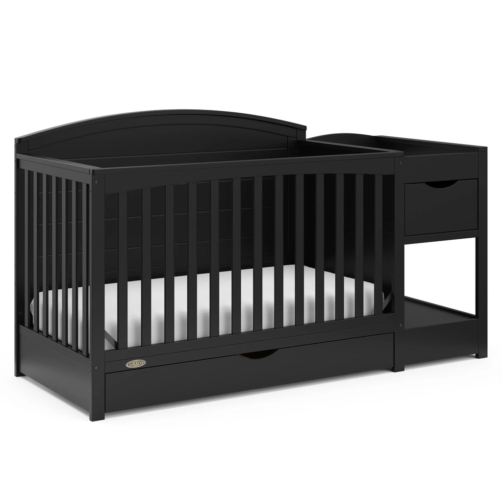 Graco Bellwood 5-in-1 Convertible Crib and Changer, White