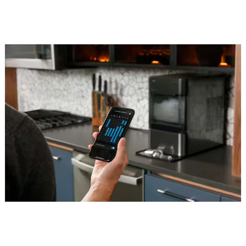 Profile Opal 24 lbs. Portable Nugget Ice Maker in Black Stainless WiFi Connected