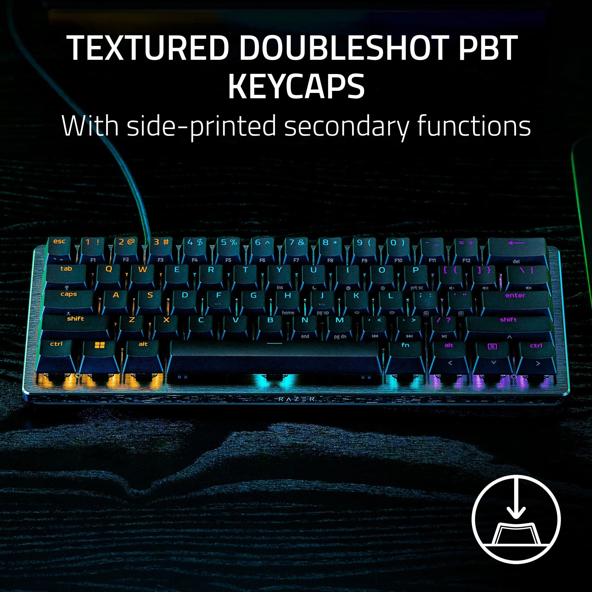 Razer Huntsman V3 Pro Mini 60% Analog Optical Esports Keyboard, RGB Chroma, Black
