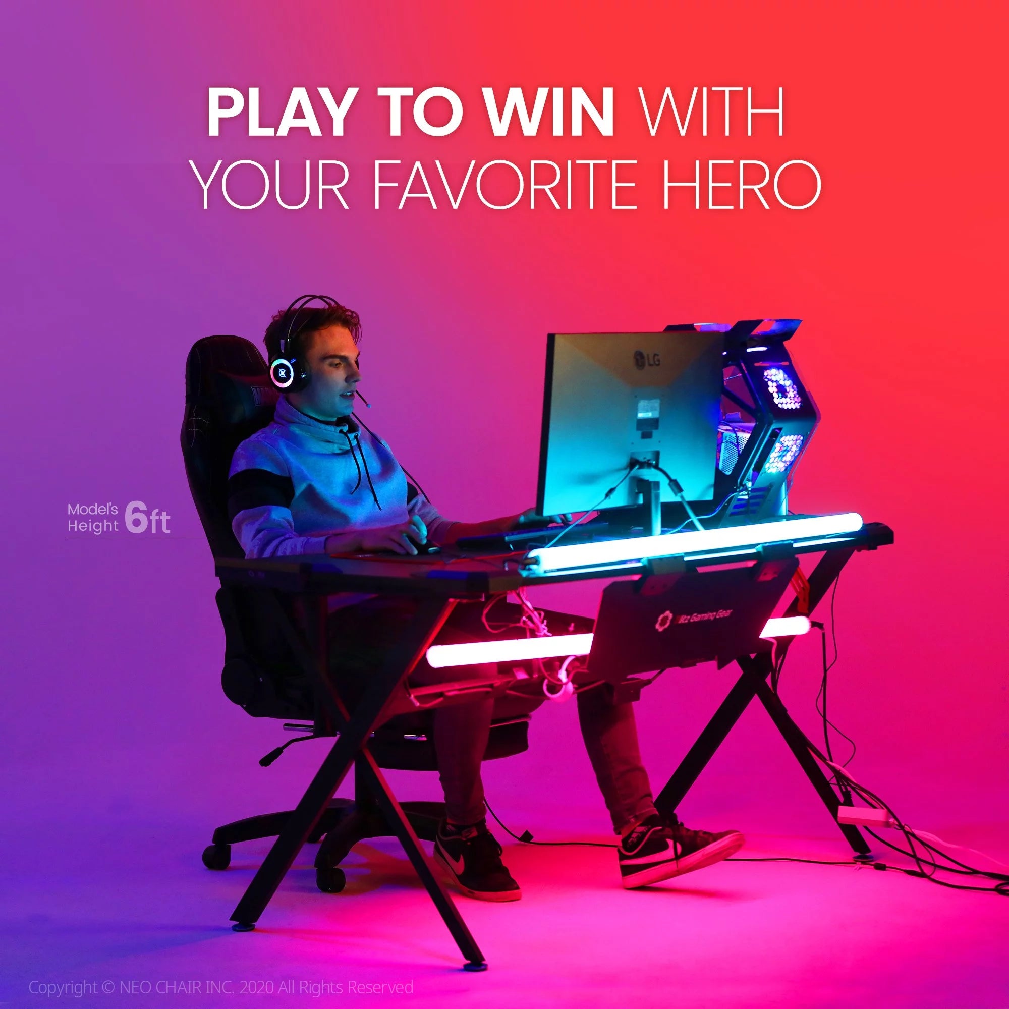 Neo Chair MARVEL Prime Series Ergonomic High-Back Gaming Chair, Captain America