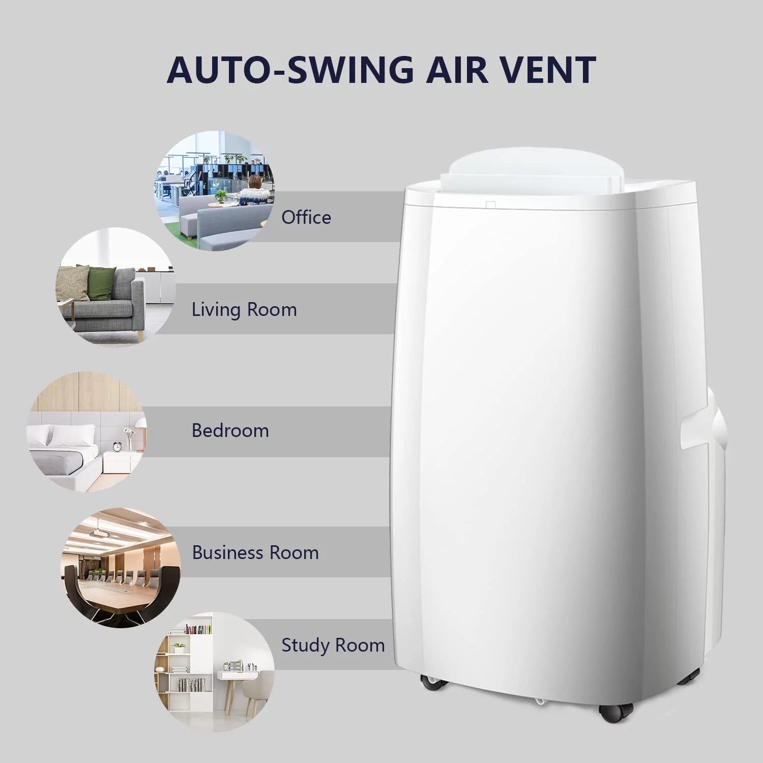 Auseo 5000BTU (8000 BTU ASHRAE) Portable Air Conditioner, 250 sq.ft  3 in 1 AC with 24-Hour Timer, Suitable for Families