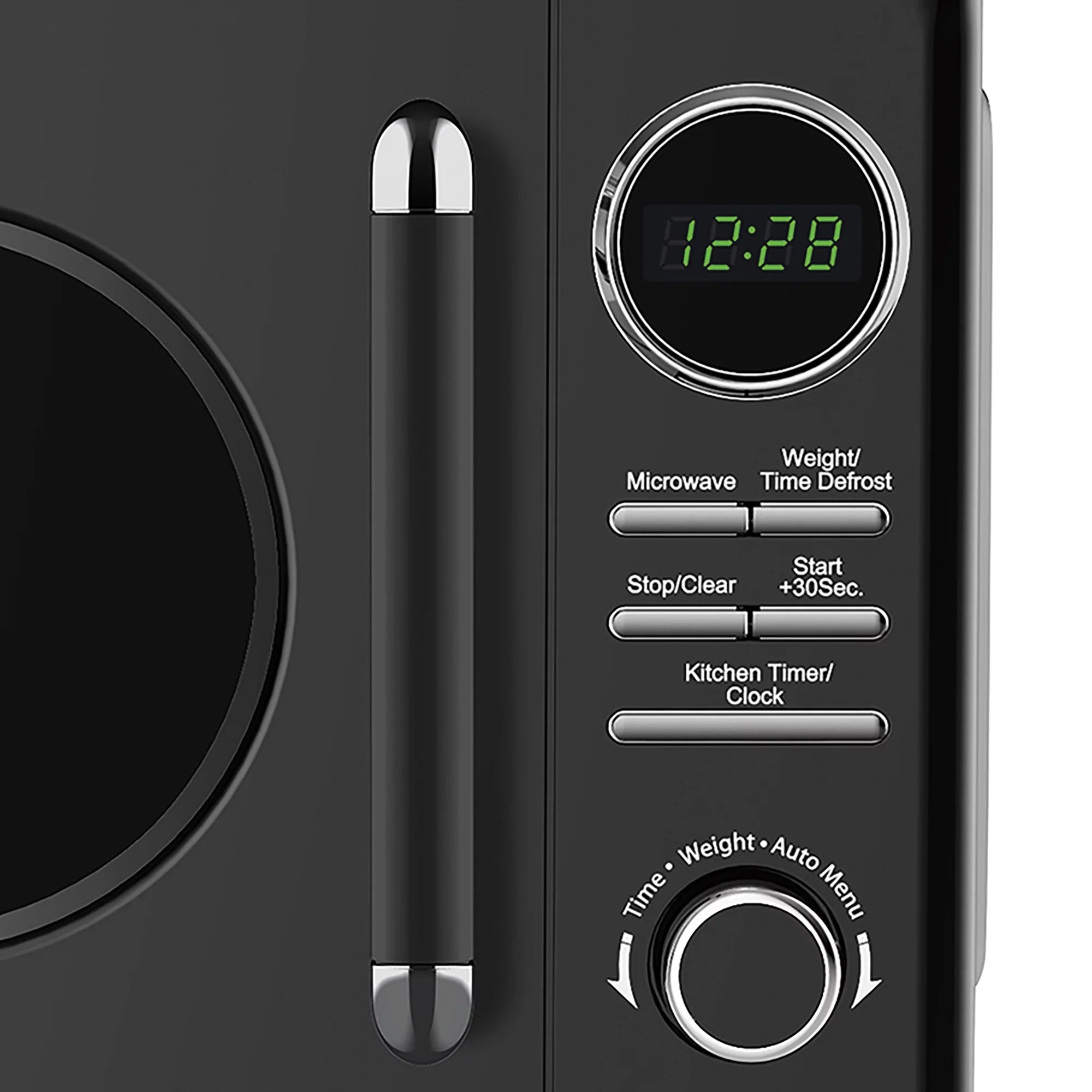 Magic Chef MC77CMB 0.7-Cu. Ft. 700-Watt Retro Countertop Microwave (Black)