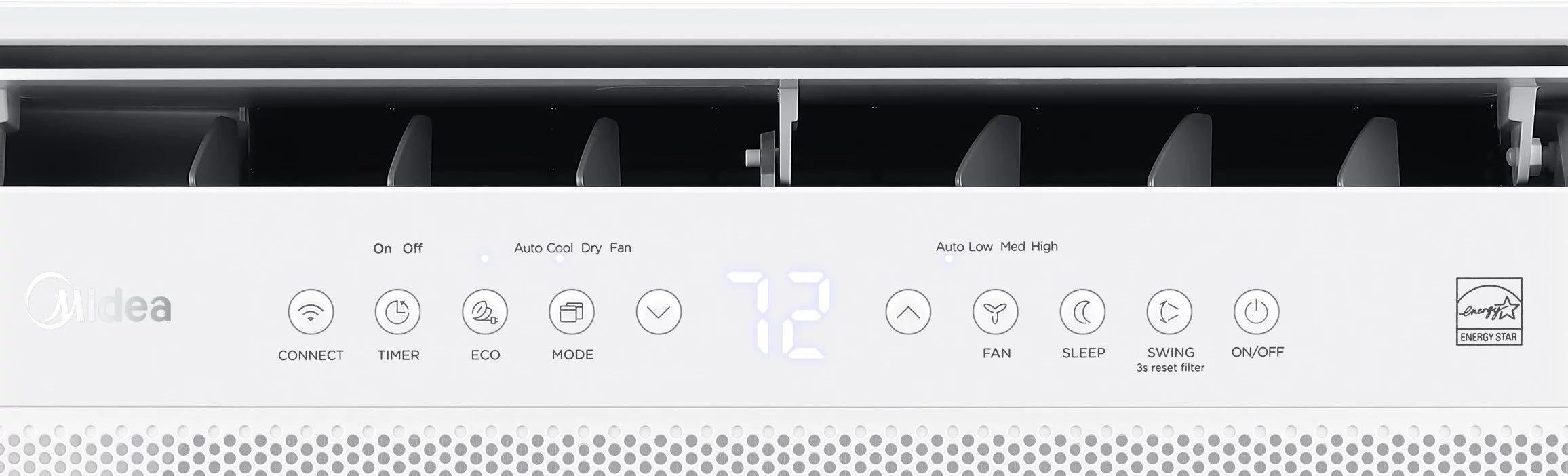 Midea 12,000 BTU Smart Inverter U-Shaped Window Air Conditioner, 35% Energy Savings, Extreme Quiet, Covers up to 550 Sq. ft., MAW12V1QWT