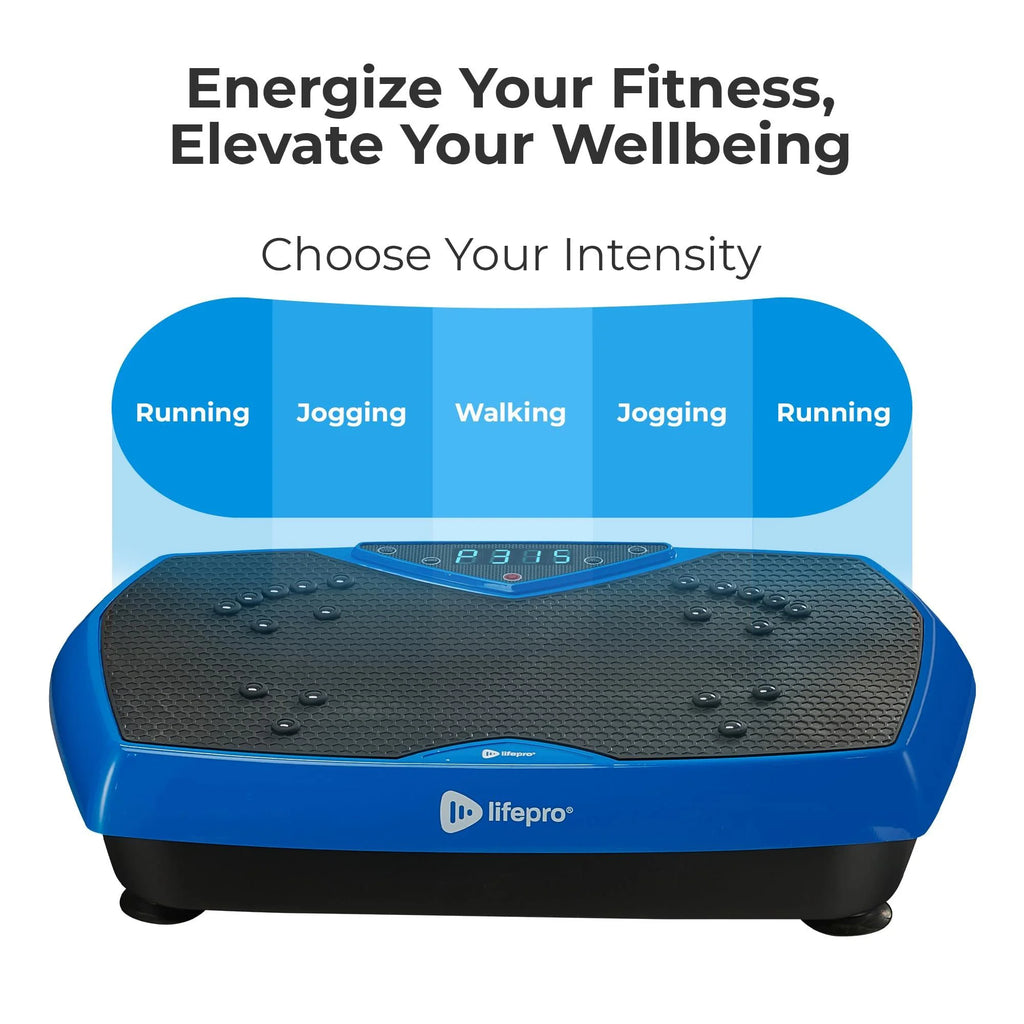 Lifepro Vibration Plate Exercise Machine Whole Full Body Workout Machine Blue