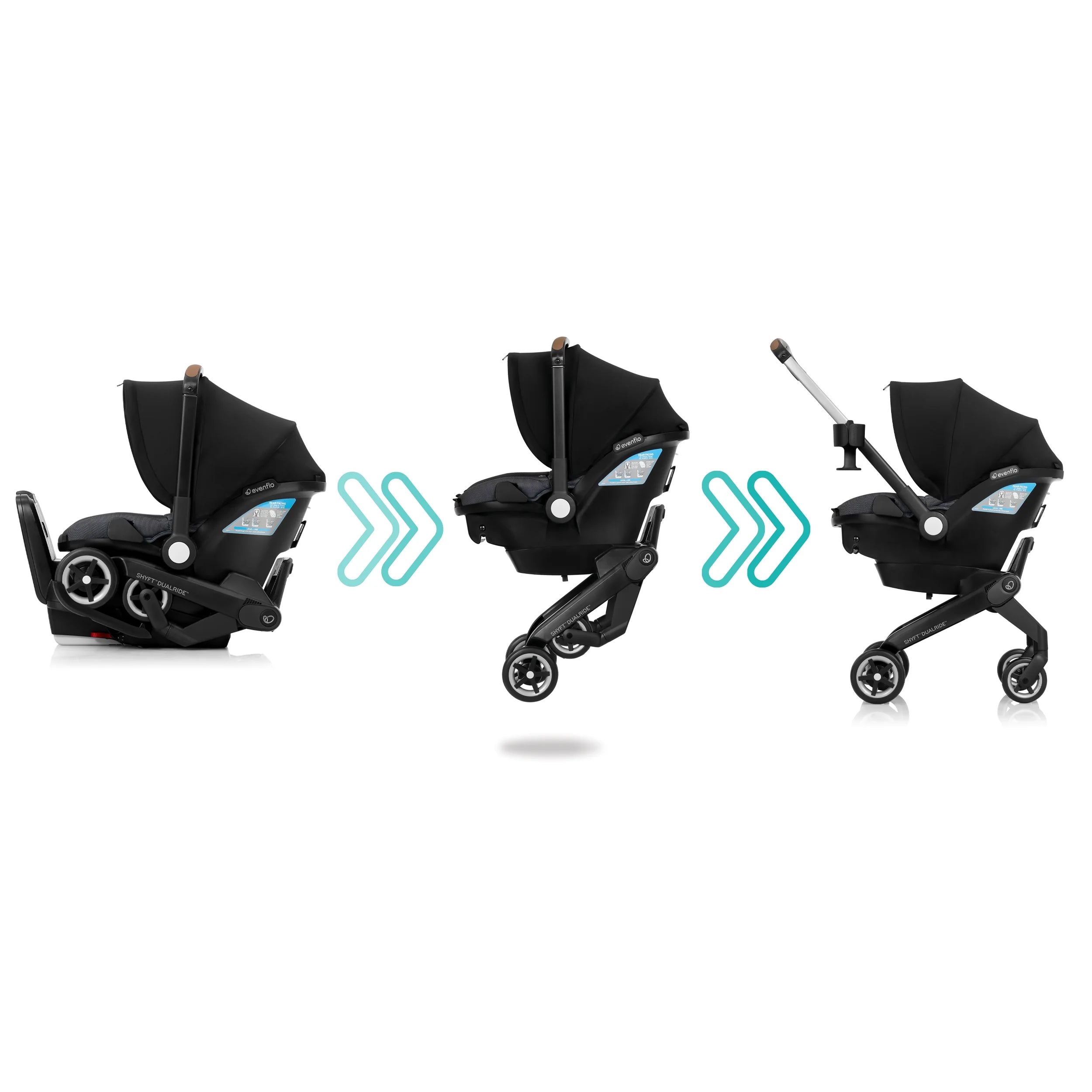 Shyft DualRide with Carryall Storage Infant Car Seat and Stroller Combo (Boone Gray)