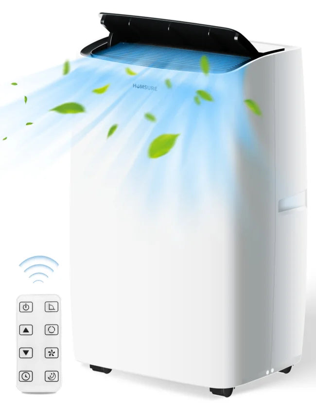 HUMSURE Portable Air Conditioner 9200 BTU (14000 BTU ASHRAE), Suitable For 700 Sq  Ft Of Rooms, Floor Standing Air Conditioning AC Unit With Remote Control And Installation Kit, 5-In-1 Function