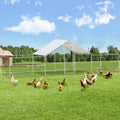 YODOLLA 148 Sq.Ft Chicken Coop Run Large Dome Walk-in Metal Chicken Cage with Chain Link Fence, Suitable for 10 More Chickens and Poultry Like Ducks, Rabbites, Dogs