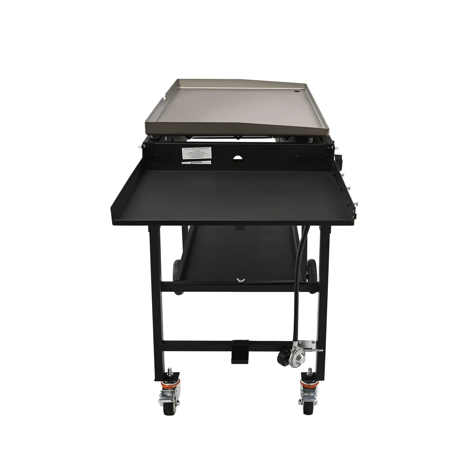 BENTISM 4-Burner 36 Griddle Cooking Station Countertop Commercial Gas Griddle Flat Top Grill Hot Plate Restaurant Cart