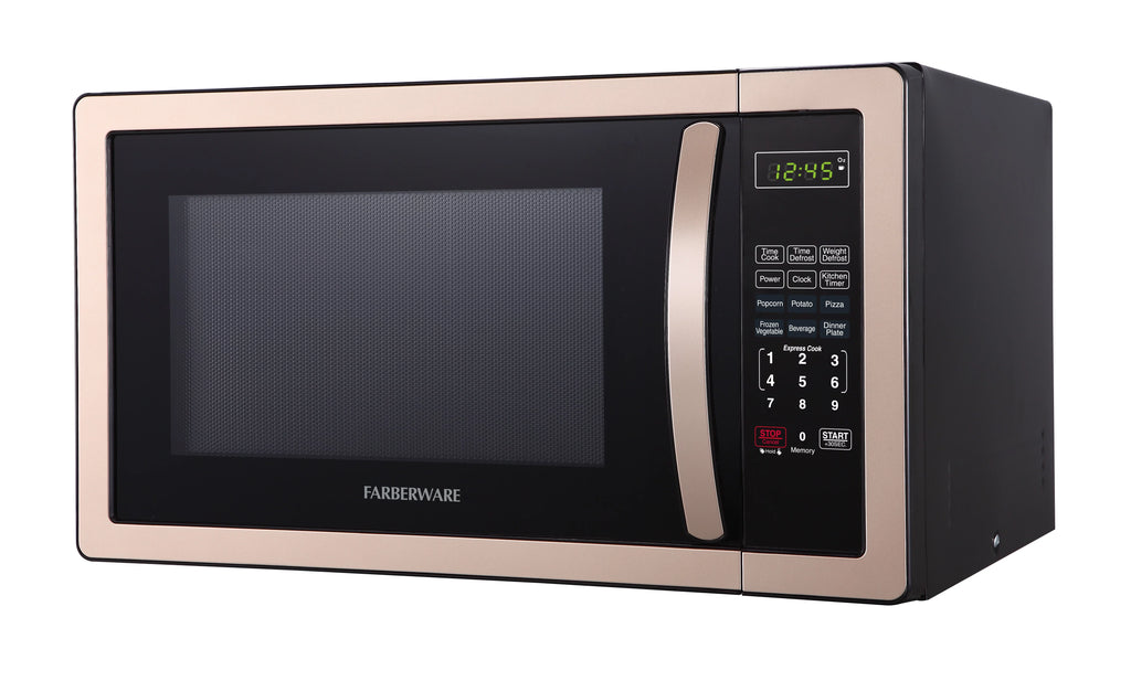 Farberware Classic 1.1 Cu. ft. 1000-Watt Microwave Oven, White and Platinum, FMO11AHTPLB