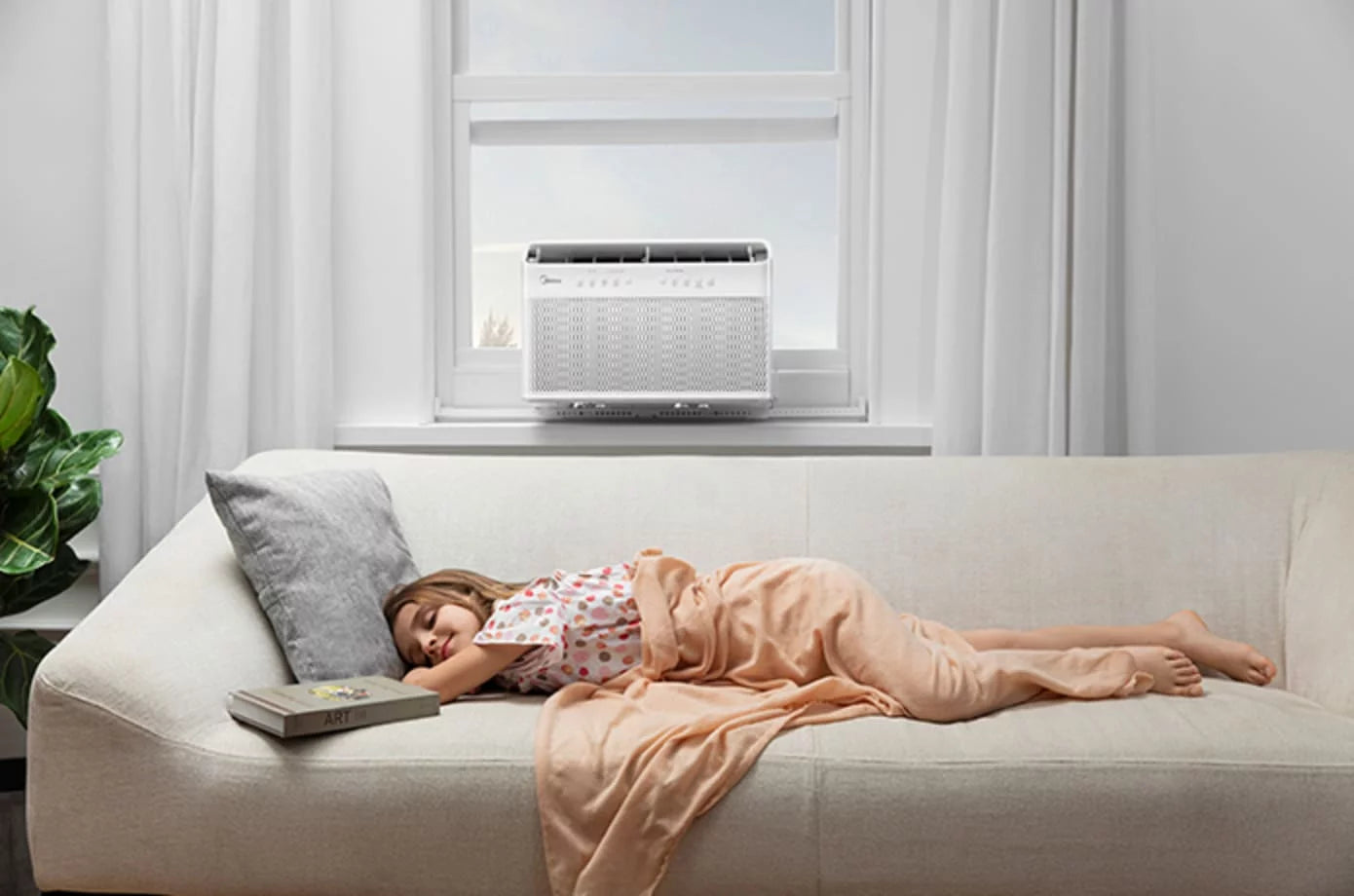 Midea 12,000 BTU Smart Inverter U-Shaped Window Air Conditioner, 35% Energy Savings, Extreme Quiet, Covers up to 550 Sq. ft., MAW12V1QWT