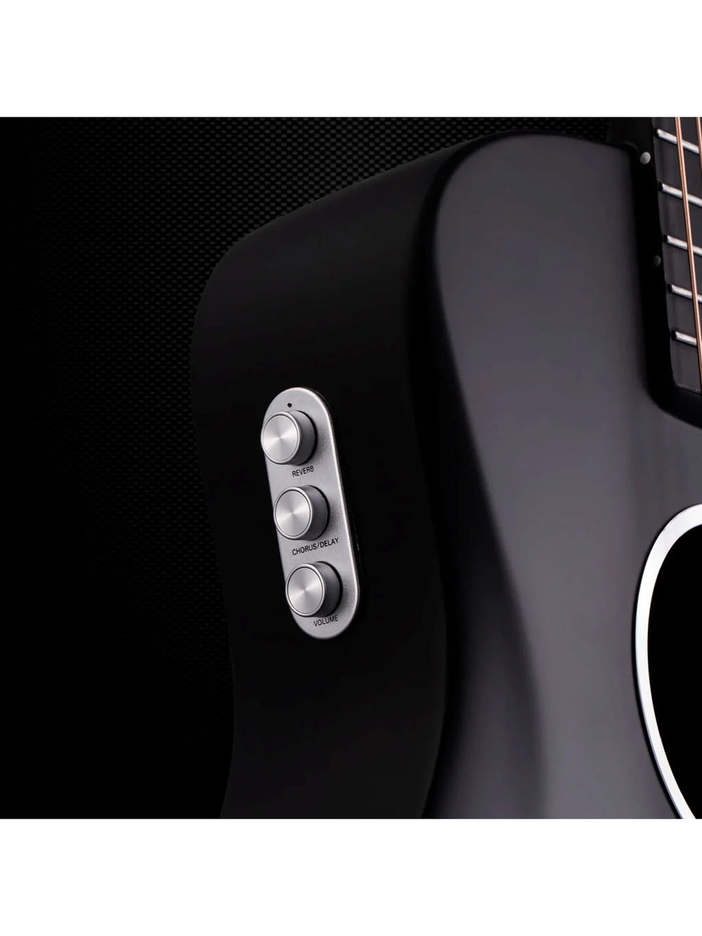 Joytar J2 PRO Carbon Fiber Acoustic Guitar 36 inch Black Satin with Pickup and Gig Bag