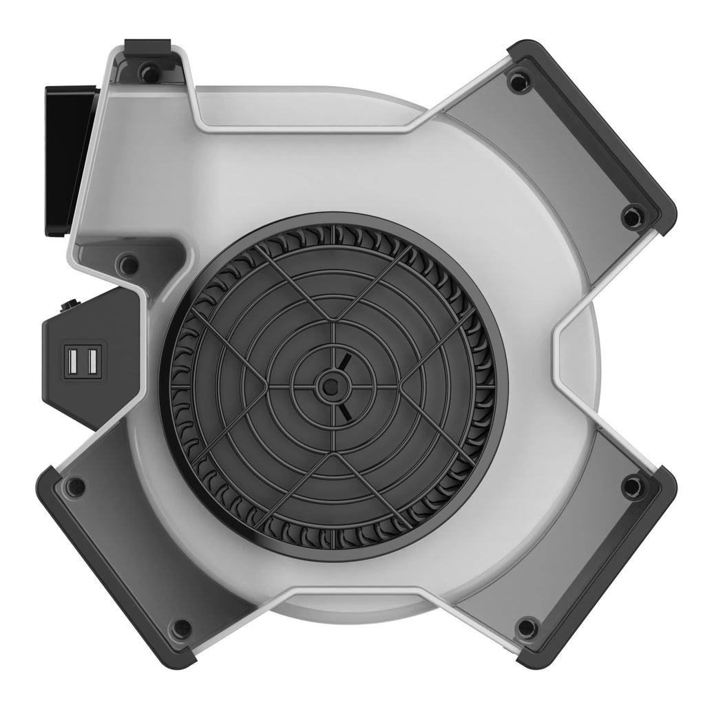 Lasko X-Blower 6 Position Blower Fan with Accessory Outlet and USB Ports, X12904, Gray