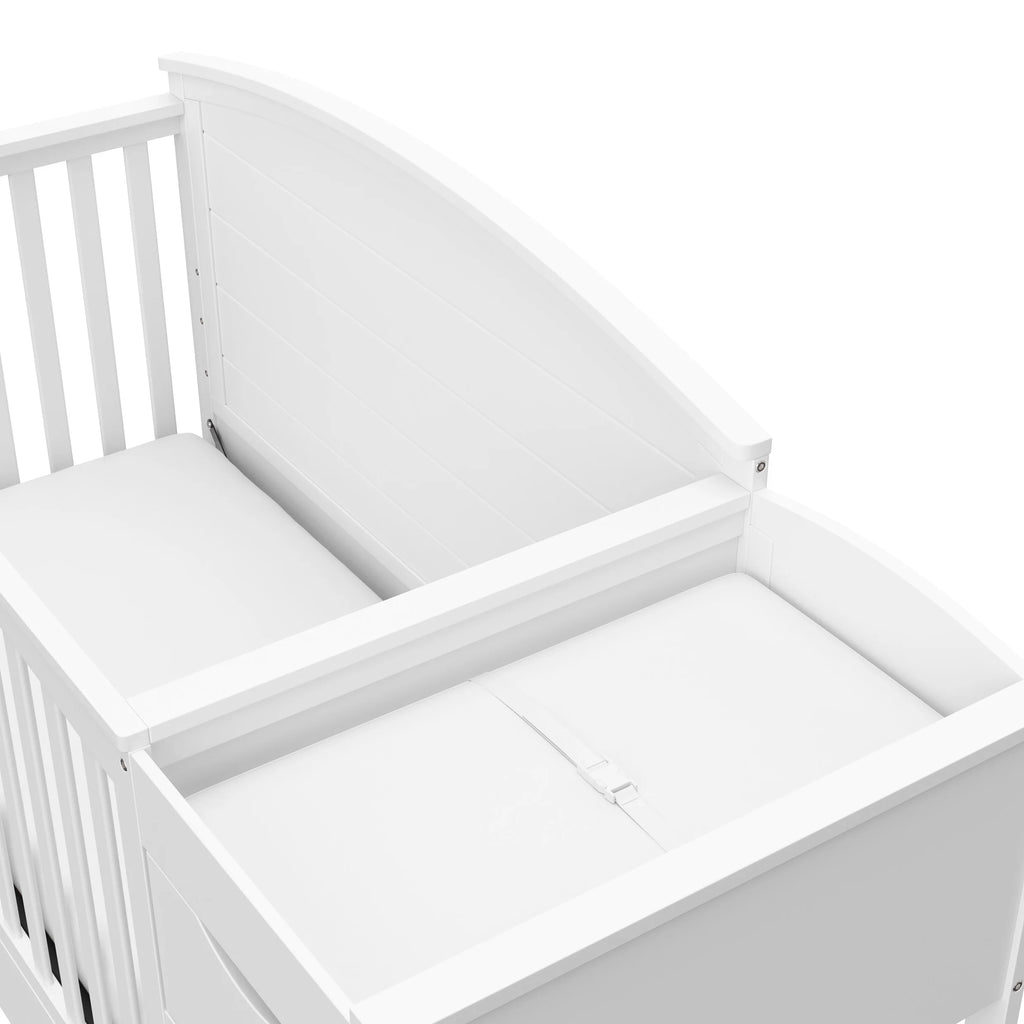 Graco Bellwood 5-in-1 Convertible Crib and Changer, White