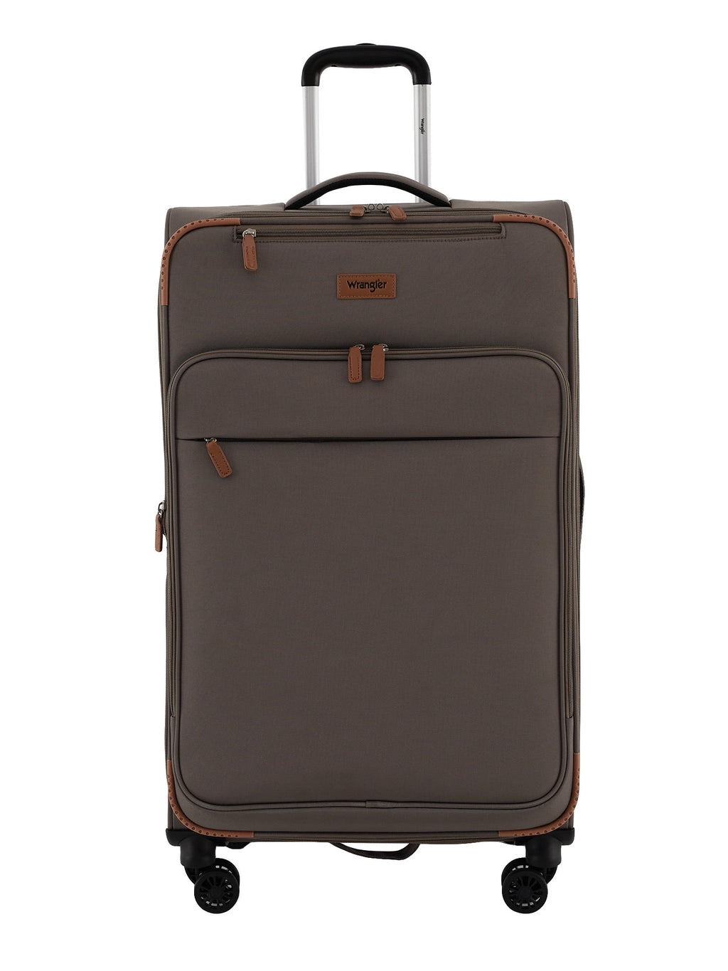 Wrangler 5 pc Softside Spinner Travel Luggage Set, Khaki