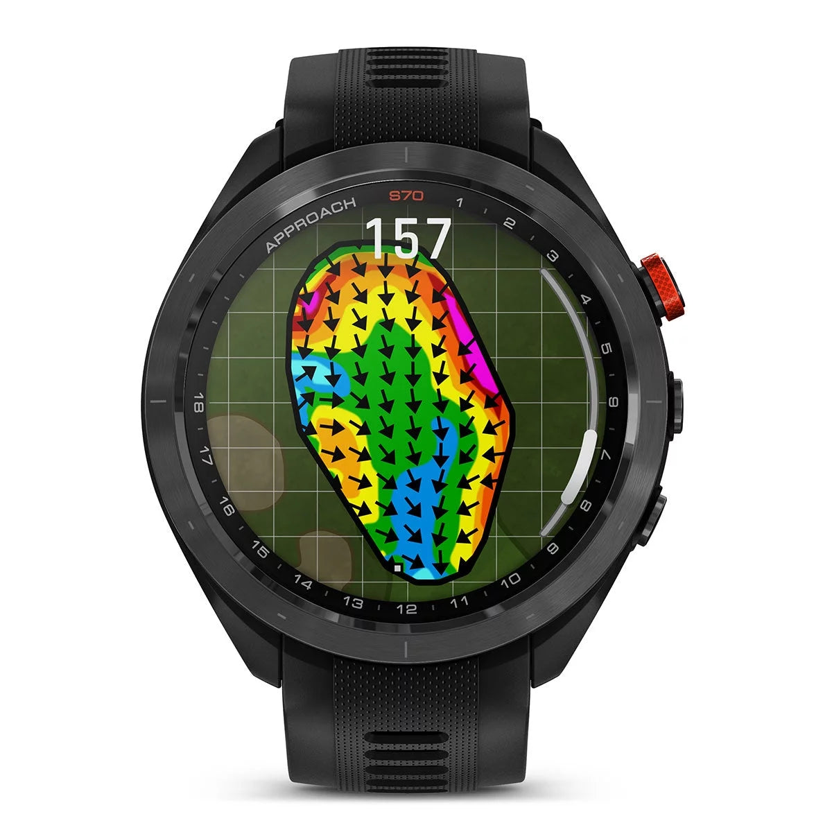 Garmin Approach S70 (Black, 47mm) Golf GPS Watch Bundle with PlayBetter Screen Protectors & Portable Charger