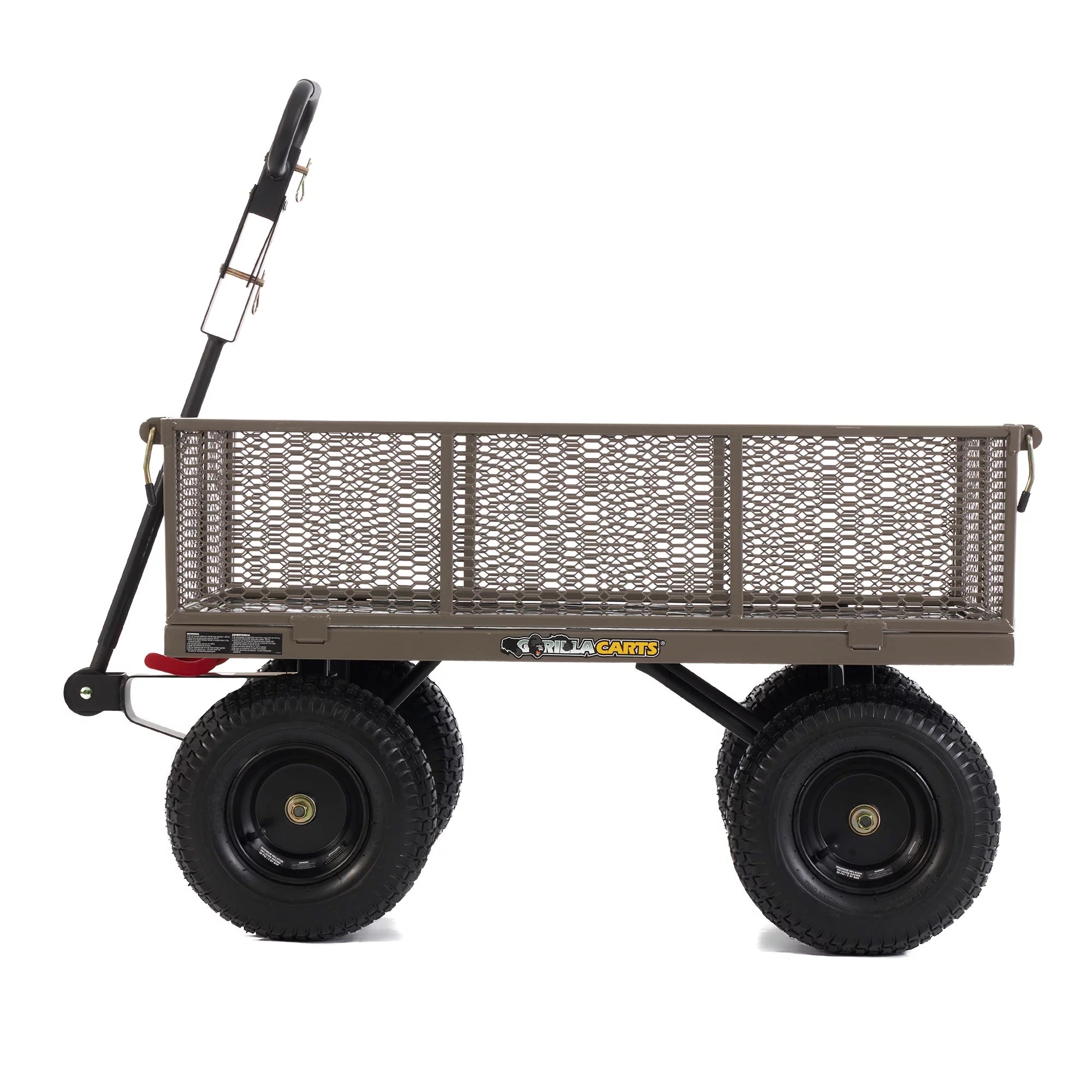 Gorilla Carts Steel Dump Cart Garden Beach Wagon, 1,200Lb Capacity, Gray