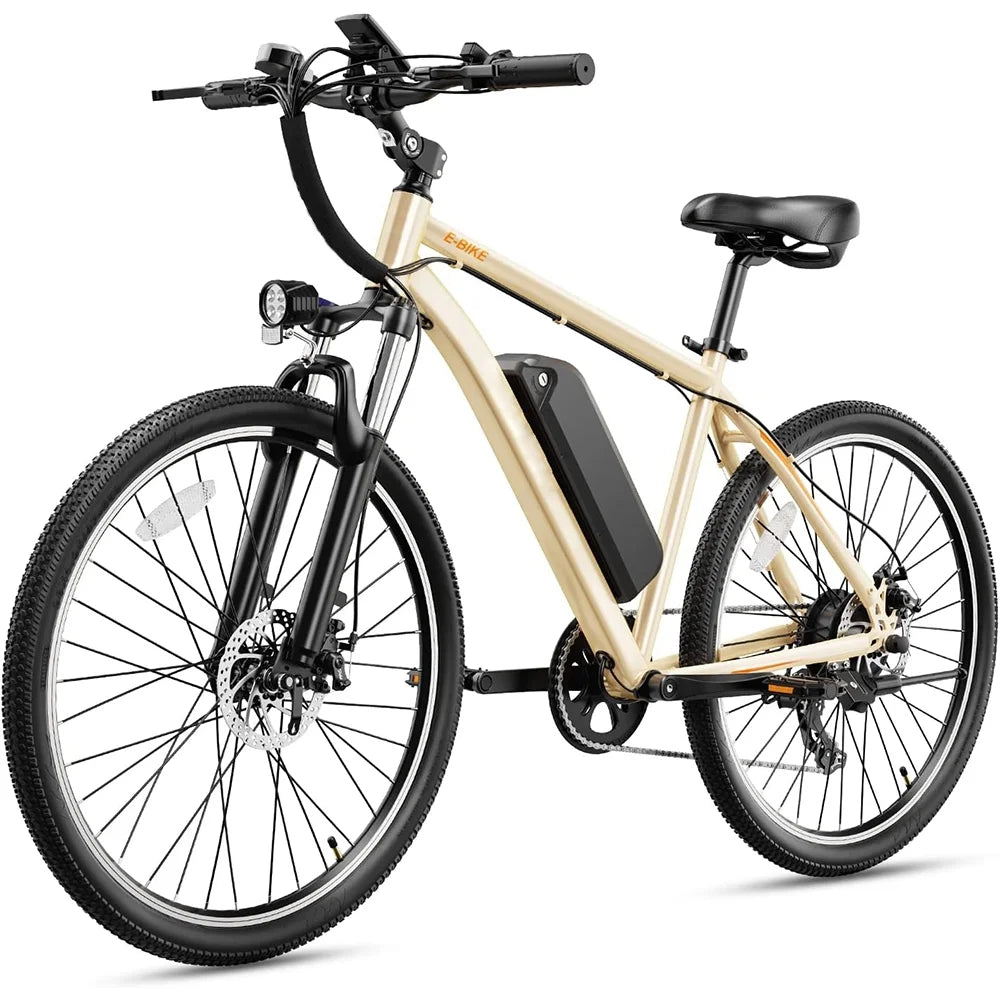 Yoloway EB5 Electric Bike for Adults 350W Motor Ebike with 360Wh Removable Battery, 26" Commuting Electric Mountain Bike, Shimano 7 Speed