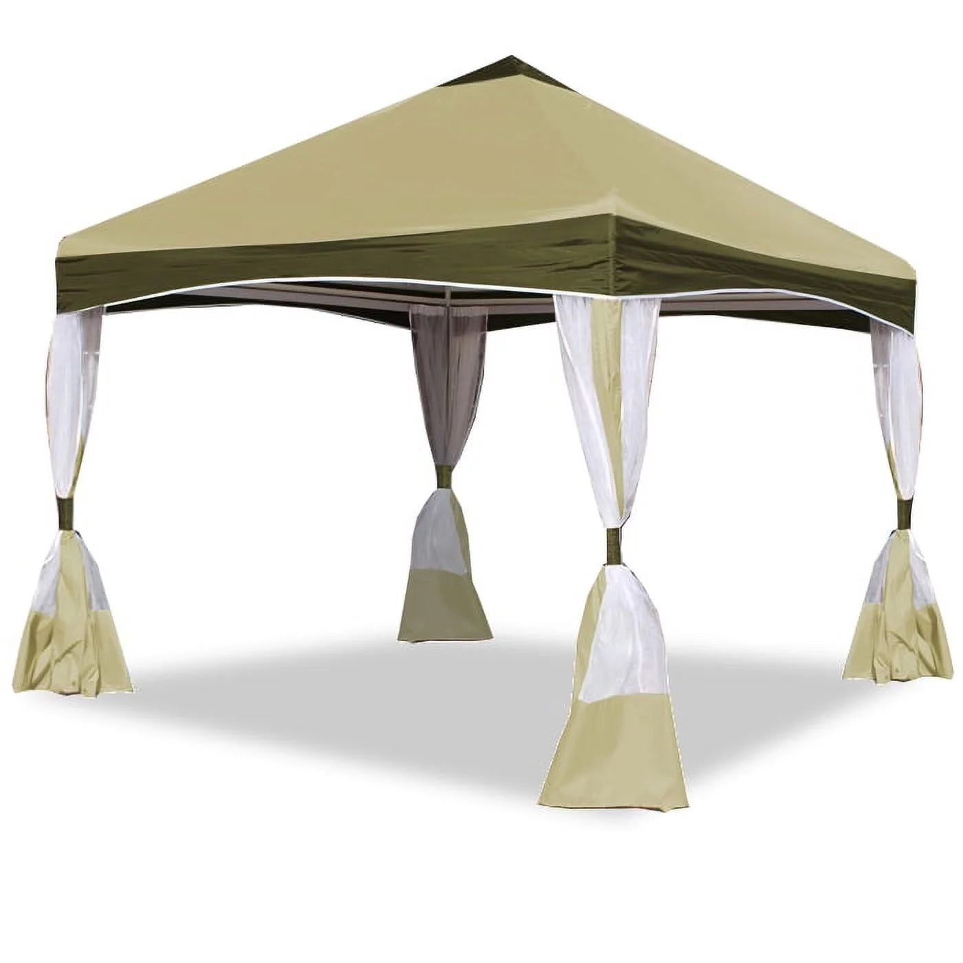 King Canopy Garden Party Backyard Gazebo 10'x10' 4-Leg, Olive Branch