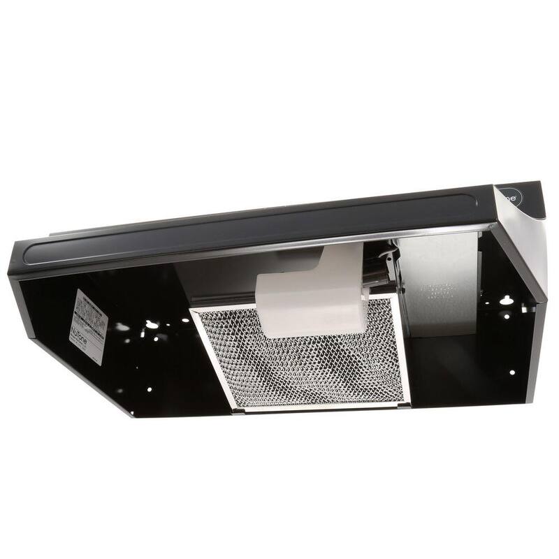 RL6200 Series 24 in. Ductless Under Cabinet Range Hood with Light in Black