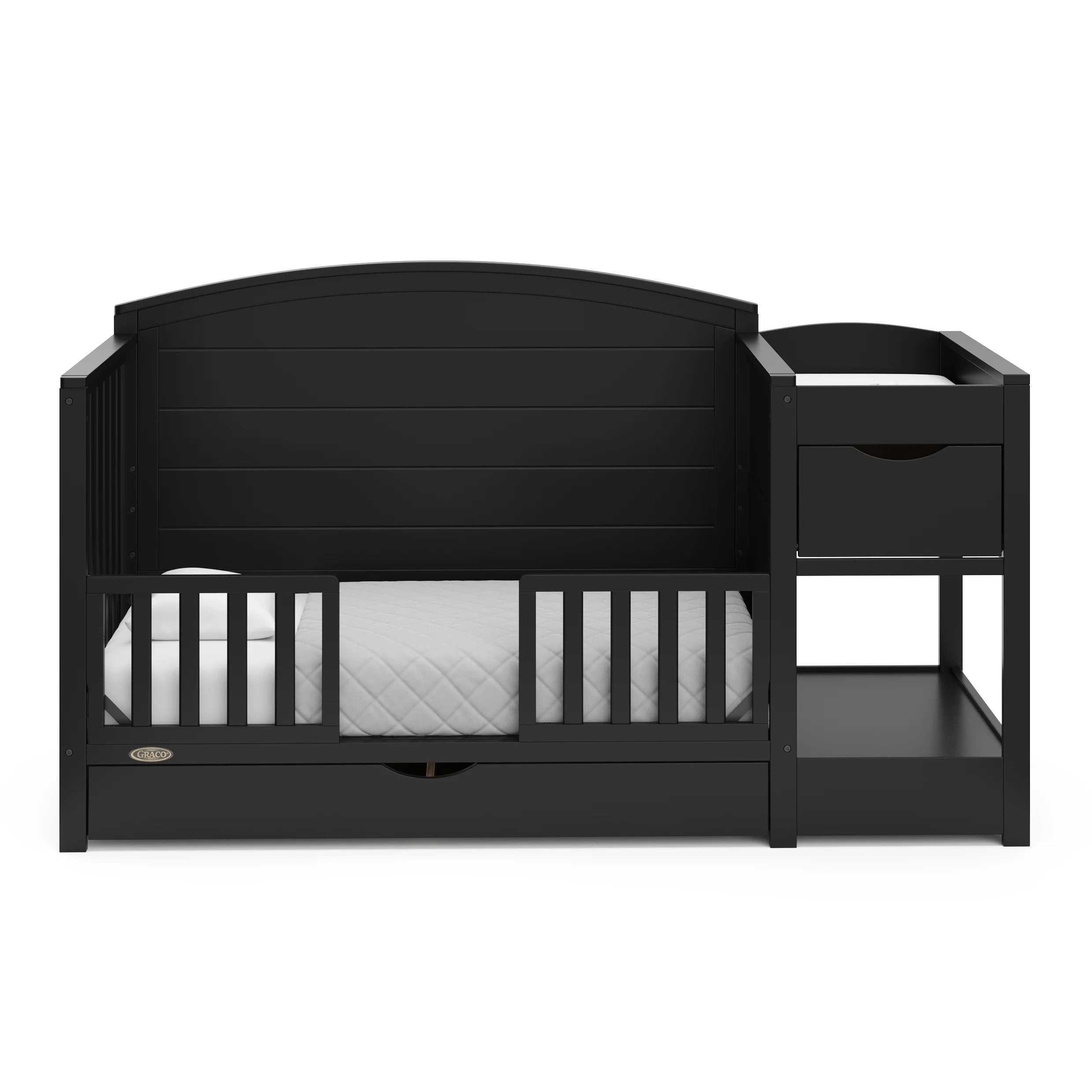 Graco Bellwood 5-in-1 Convertible Crib and Changer, White