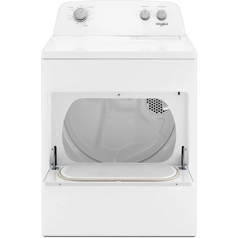 Whirlpool® Brand New WED4850HW 7.0 Cu. ft. Top Load Electric Dryer with Auto Dry™ System.  Product Height 43" - Width 29"