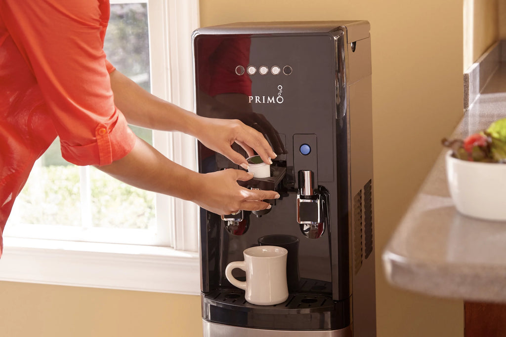 Primo Htrio Coffee K-Cup Water Dispenser Bottom Loading, Hot/Cold Temperature, Black