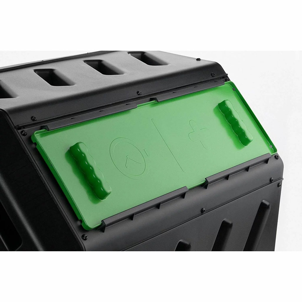 FCMP Outdoor HOTFROG 37 Gallon Dual Chamber Tumbling Composter Bin