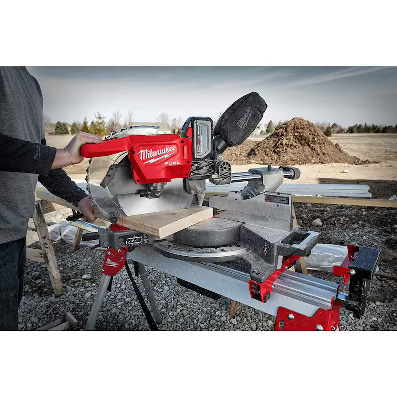 M18 FUEL 18V Lithium-Ion Brushless Cordless 12 in. Dual Bevel Sliding Compound Miter Saw Kit with Stand and Battery