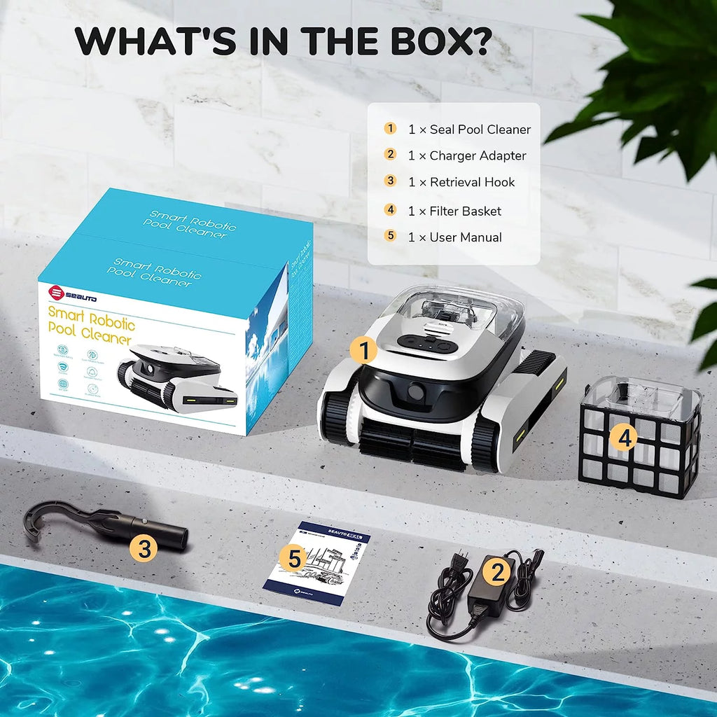 Seauto Seal SE Cordless Robotic Vacuum  Automatic Pool Cleaner with Path Planning,For Inground & Above Ground Swimming Pools