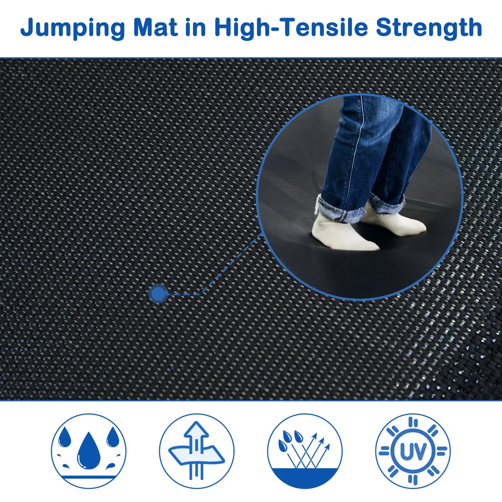 EUROCO 800LBS 7FT Kids Trampoline with Safety Enclosure Net, Indoor Outdoor Trampoline with Slide,Ladder,Spring Pad,All-Weather Trampolines (Age3-12) for 3-4 Kids, Easy Assembly Round Trampoline,Blue