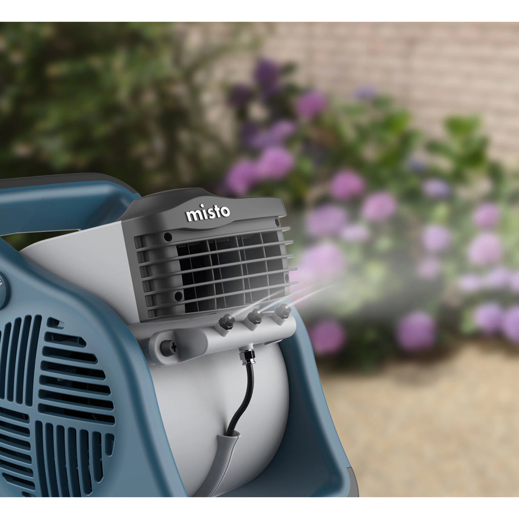 Lasko 15" Pivoting Misto Outdoor Misting Fan with GFCI Cord and 3 Speeds, Black, 7050, New