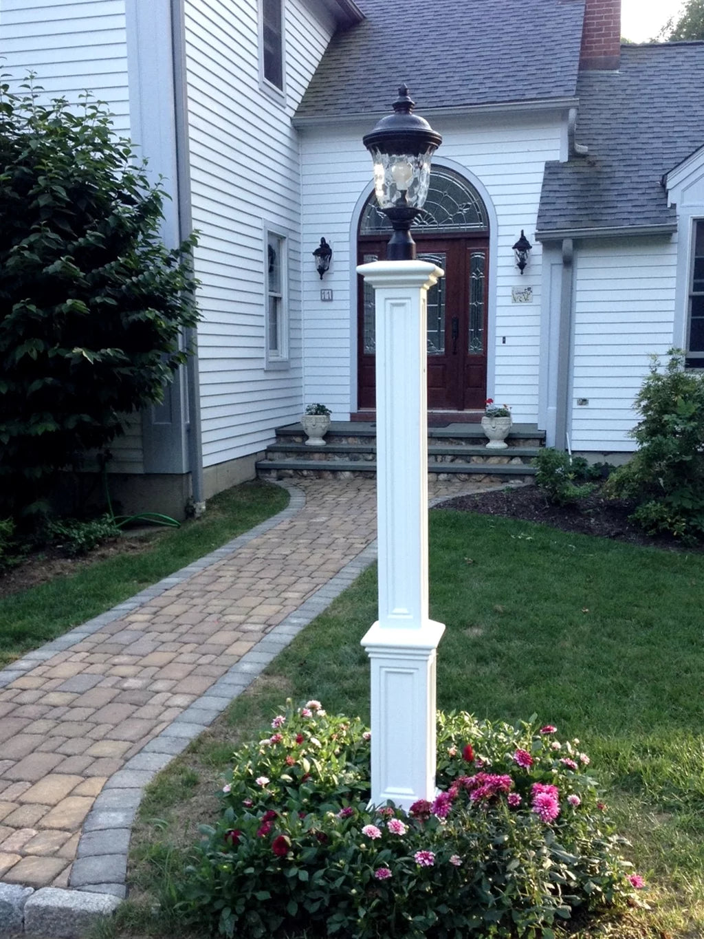 Mayne Signature Lamp Post - Decorative Post Only - Polyethylene - No Mount - White 5837W