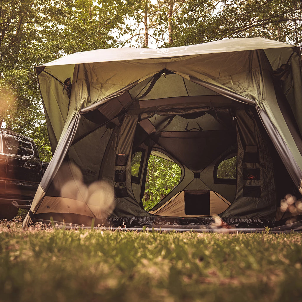 Gazelle Tents™, T4 Plus Hub Camping Tent Overland Edition, 4-8 Person, Alpine Green/Oak Moss-GT451GR