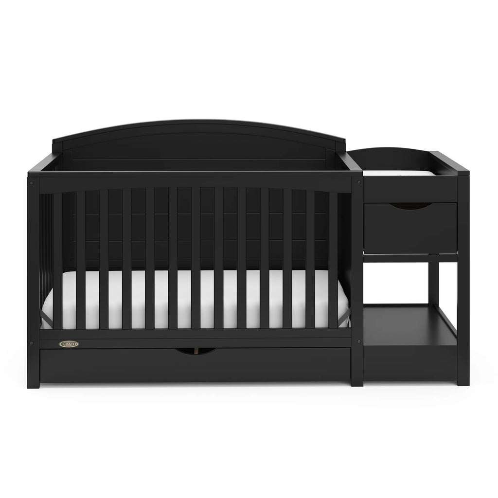 Graco Bellwood 5-in-1 Convertible Crib and Changer, White