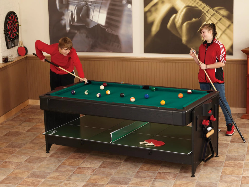 Fat Cat Pockey 7' 2-in-1 Billiards and Air Hockey Game Table