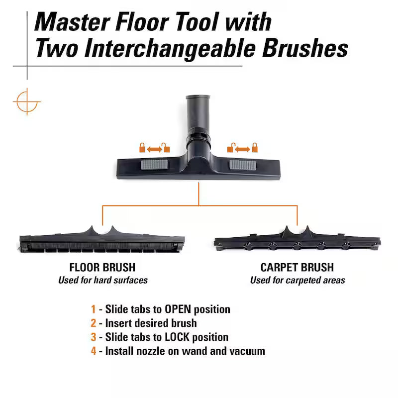 6 Qt. NXT Backpack Vacuum Cleaner with Filters and Locking Accessories for Dry Applications