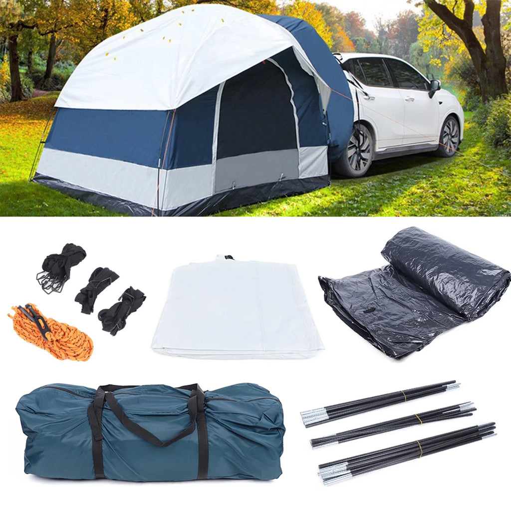 Miumaeov Universal SUV Camping Tent 4 Person Camping Tents Waterproof Family Tent Portable with Carry Bag for Mountaineering Fishing Wild Survival
