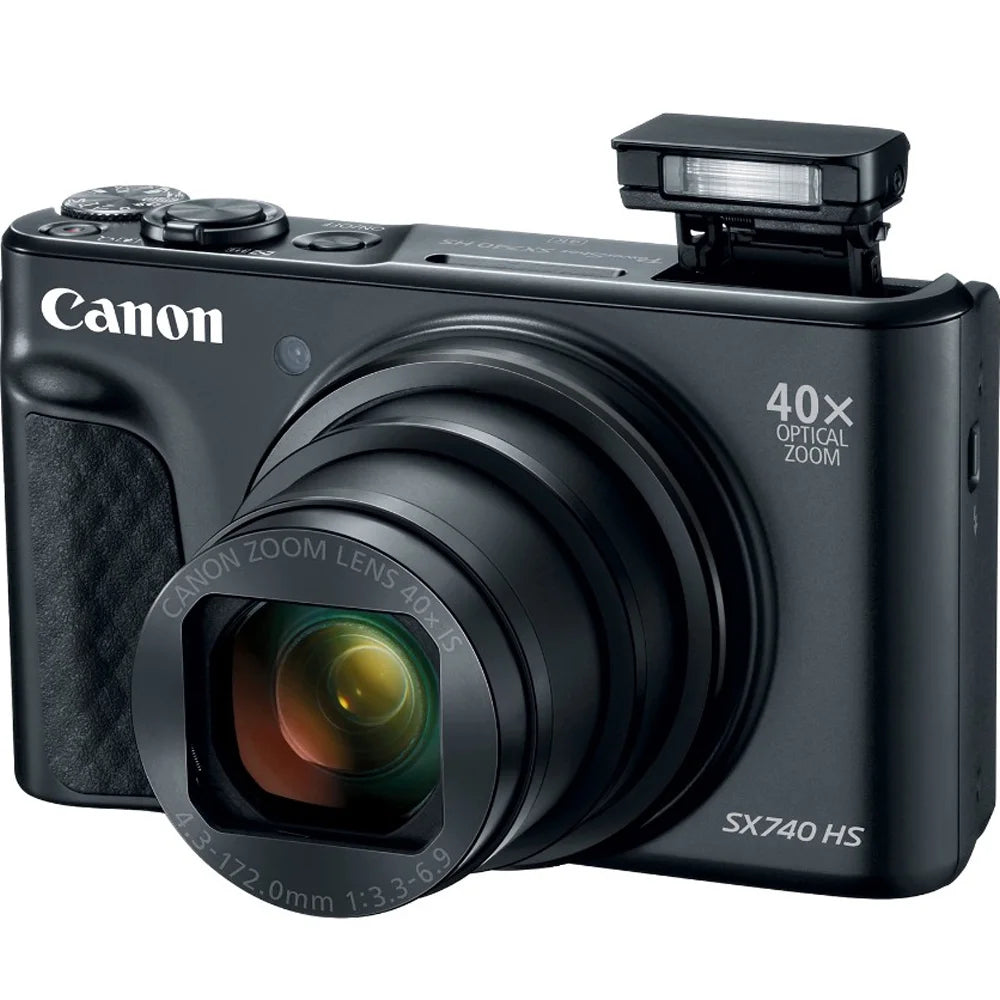 Open Box Canon PowerShot SX740 Point and Shoot Digital Camera with 3.0" LCD, Black (2955C001)